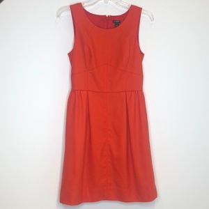EUC J Crew red-orange wool blend dress 2 pockets
